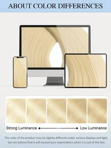 60pcs Tape In Hair Extensions 100% Human Hair #613 Blonde Straight Style In 14-22 Inch Lengths Extensions Silky Seamless Invisible Top Quality Thick Ends Healthy Human Hair Extensions For Thin Hair And Salon Use And For All Women/Girls Daily Use - S613 - View 14