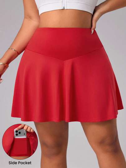 Rhythm Era 大码女式纯色高腰休闲健身运动裙裤