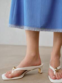 MOTF PREMIUM WOMEN'S ELEGANT RAW EDGE MERMAID SKIRT - Multicolor - View 4