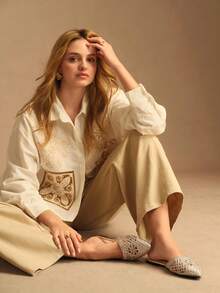 Rosivie Versión coreana de plantillas de microfibra de secado rápido y ligero, sandalias de malla de pan de verano con suela plana - Dorado - Ver 6