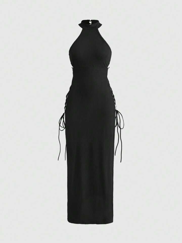 backless lace up bodycon dress backless lace bodycon sequin slip dress women's clothing