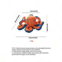 PETSIN Funny Octopus Shaped Plush Dog Toy With BB Barking Sound, Interactive Play For Dogs - Multicolor - View 15