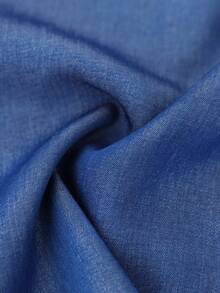 EMERY ROSE Bermudas de cintura media con bolsillos laterales, sueltas y de longitud hasta la rodilla, de estilo básico y moderno - Azul - Ver 9