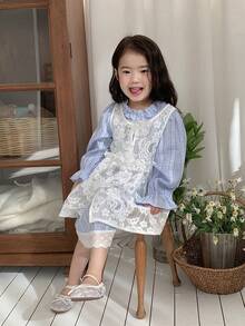 DAZY Toddler Girls' Striped Dress & Lace Dress 2pcs Set - Blue - View 6