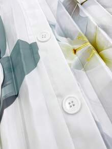 GlowEve CURVE Rok Elegan Berlipit Motif Cetak Ukuran Plus - MultiWarna - View 3
