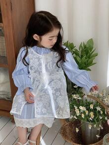 DAZY Toddler Girls' Striped Dress & Lace Dress 2pcs Set - Blue - View 5