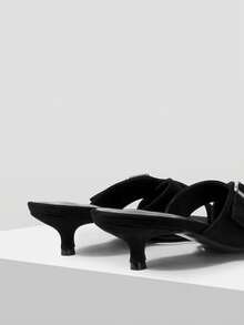 Mnmlis Niche Design Cross Strap Versatile Women's Sandals - Black - View 4