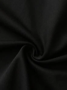 Manfinity Roghcode Camiseta casual holgada de cuello redondo con estampado de eslogan para hombre - Negro - Ver 6