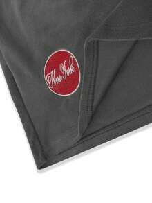 Manfinity Campus Court Pantalones cortos grises con bordado de letra de Nueva York para hombres - Gris - Ver 6