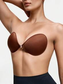 SHAPORA 1 Pair Invisible Adhesive Lift And Cleavage Enhancing Bra Petals - Coffee Brown - View 4