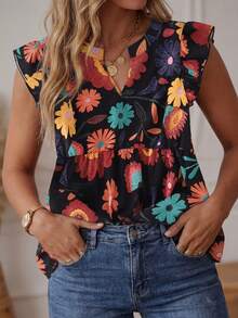 Breezaya Plus Size Women Casual Floral Print Elegant Versatile Blouse - Multicolor - View 9
