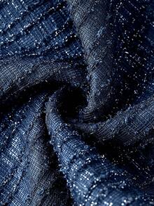 Ellevyn 大码女式金属海星装饰背心和阔腿裤两件套 - 藏蓝色 - 查看 8