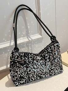 Glamine 流行包包女新款时尚韩版手提包全包单肩小方包 - 銀色 - 查看 2