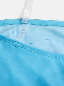 SHEIN Tween Girl Fashionable Elegant Ombre Blue Strapless Dress - Blue - View 7