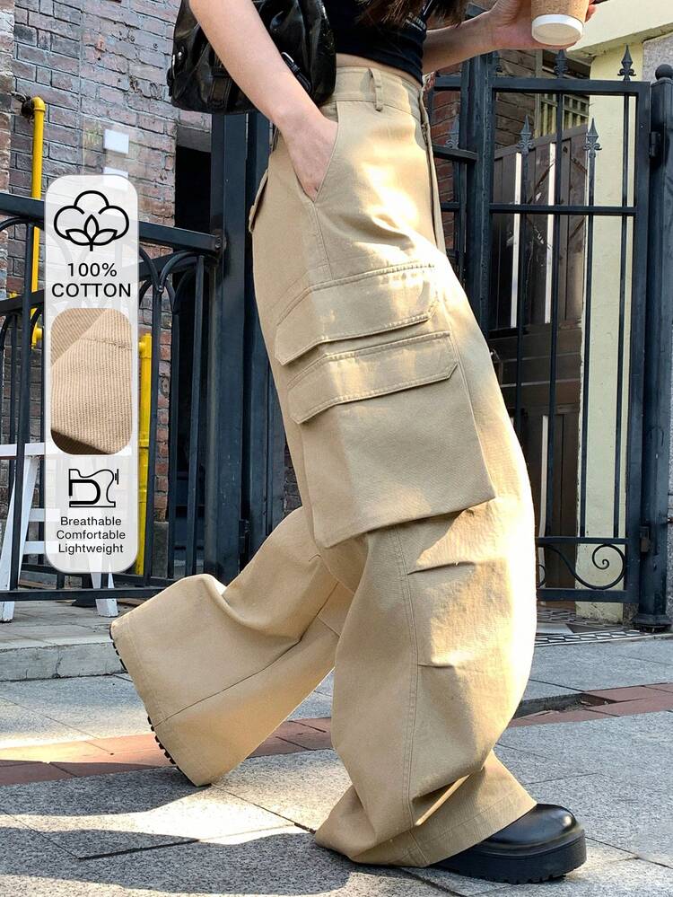 Women's Solid Color Casual Street Style Cargo Pants