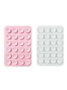 24个装方形硅胶吸盘，适用于手机壳后盖 - 强力粘胶支架，稳固吸附 - 無色 - 查看 19