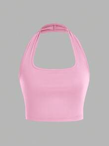 SHEIN EZwear 3件套女士休闲露脐吊带背心，适合夏季穿着 - 彩色 - 查看 6