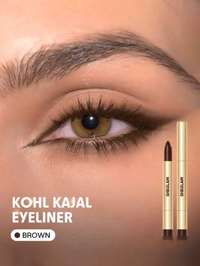 SHEGLAM Bold Moves Kohl Cream Eyeliner Pencil-Brown Brand Beauty Makeup Face Paint Cosmetic For Women Girls Perfect For Winter Spring Ideal For Y2K Fancy Fashion Suitable For Birthday Valentine'S Day Gift Rave Party Ready Best Color