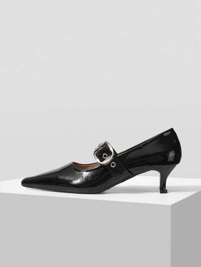 Mnmlis Tacones altos de punta fina versátiles y cómodos para mujer