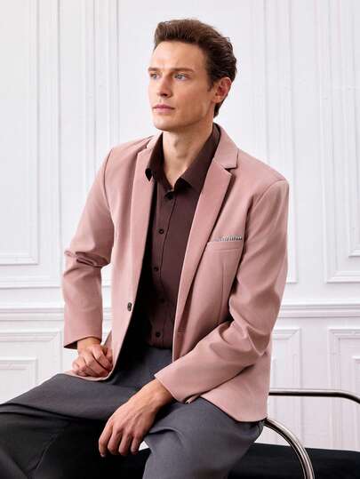 Officeau 男士休闲/商务简约长袖西装外套