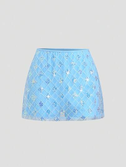 Sweetra Falda pantalón de color en polvo, elegante, cómoda y versátil, con detalles de cuentas, de corte ceñido y estilo chic de alta costura, para mujer, nueva colección primavera/verano