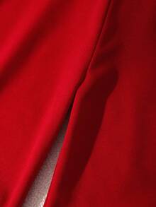 Tween GirlsSweet & Cool Red 3D Floral Camisole Asymmetric Wide Leg Jumpsuit, Casual Wear & Party, Spring/Summer - Red - View 5