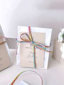Colorful Raffia Paper Ribbons, Colorful Birthday Card Gift Wrapping Ribbons, Packaging Paper Strings, Suitable For Gift Wrapping, DIY Decoration, Parties, Birthdays And Other Occasions - multicolor - View 7