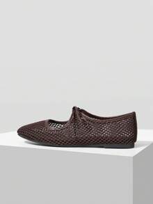 Mnmlis Women Flats - Coffee Brown - View 2