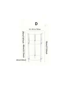 1 Set Mesa lateral de acrílico DIY, desmontada para ensamblar, mesa de centro desmontable adecuada para sala de estar, dormitorio, baño, pasillo, estantería de almacenamiento, requiere autoensamblaje a la entrega - Negro - Ver 10