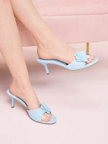 CUCCOO DOLLMOD Giày sandal cao gót thời trang và thanh lịch dành cho nữ, họa tiết hoa 3D, thích hợp cho mùa hè. - Màu xanh lam - Xem 3