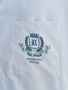 Ngobest Haus Ngobest Haus 男士夏季字母印花休闲翻领衬衫 - 彩色 - 查看 4