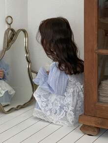 DAZY Toddler Girls' Striped Dress & Lace Dress 2pcs Set - Blue - View 7