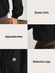 In My Nature 女士户外常规款连帽长袖夹克 女式徒步服装 - 黑色 - 查看 3