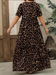EMERY ROSE 休闲简约大豹纹无袖连衣裙，适合大码身材，春夏时尚连衣裙，春假必备 - 彩色 - 查看 2