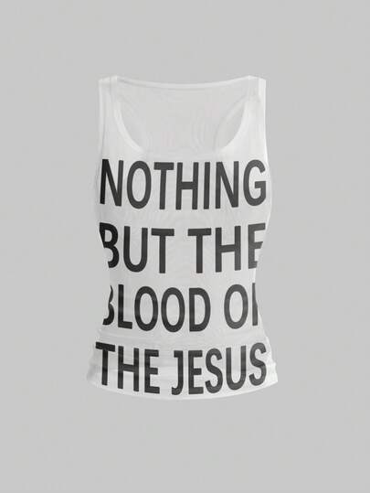 ROMWE Grunge Punk Dark Slogan Music Festival Sexy Sheer Mesh Cami Top For Women