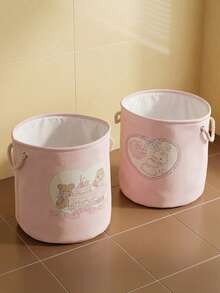 Zazumi 1Pc/2Pcs Home Dorm Collapsible Laundry Hamper, Cute Large Capacity Clothes Storage Basket - Multicolor - View 16