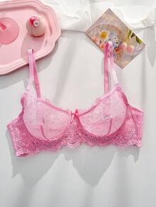 PetitDoll 1 chiếc áo ngực có gọng, cúp mỏng màu hồng dành cho nữ - Hồng - Xem 1