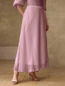 MOTF PREMIUM NEW ARRIVAL SPRING/SUMMER UMBRELLA SKIRT, PASTORAL STYLE VERSATILE COMMUTER SKIRT FOR WOMEN - Pink - View 5