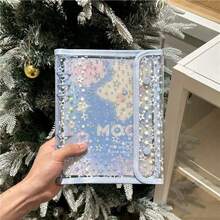 1pc Fashionable Star Printed 6-Ring A5 PVC Zipper Binder Planner, Album For Idol Photo Card & Collection,Back To School,School Supplies - Multicolor - - View 31