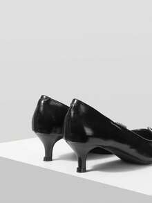 Mnmlis Women's Fashion Versatile Commuter Pointed Toe High Heels - Black - View 3