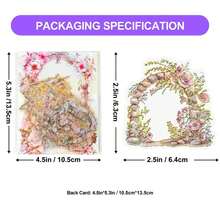 1 SET Floral Mirror Manor Door Frame Stickers Series, Retro Floral Patterns, DIY Diary Stickers, Laser Hot Stamping Stickers - Flower mirror manor - View 5