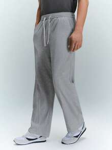 Driftmere 男式宽松抽绳腰斜口袋运动裤 - 淺灰色 - 查看 6