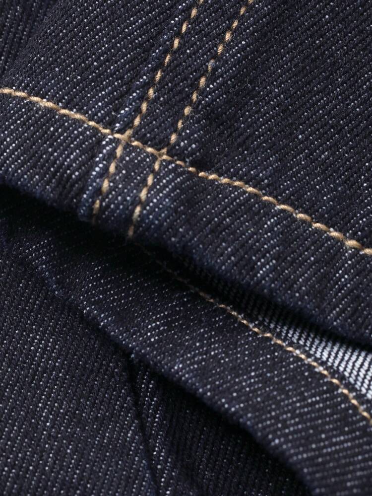Women's Contrast Color Pocket Korean Style Casual Loose Jeans