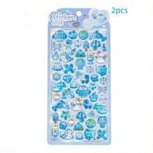 1张/2张3D立体浮雕贴纸 - 可爱猫咪、恐龙、兔子、企鹅卡通动物装饰贴纸，DIY剪贴簿材料 - 彩色 - 查看 11