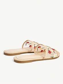 CUCCOO CHICEST Women's Versatile Fashion Slip-On Flat Sandals - Khaki - View 4