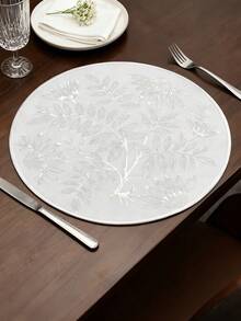 6 piezas de individuales redondos minimalistas de PVC dorado, lavables, fáciles de limpiar, antideslizantes, decoración de mesa de fiesta de boda y comida - Multicolor - Ver 7