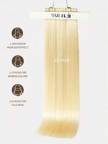 60pcs Tape In Hair Extensions 100% Human Hair #613 Blonde Straight Style In 14-22 Inch Lengths Extensions Silky Seamless Invisible Top Quality Thick Ends Healthy Human Hair Extensions For Thin Hair And Salon Use And For All Women/Girls Daily Use - S613 - View 4