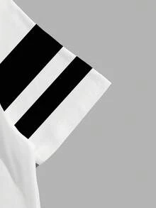 Manfinity Homme 男士经典条纹Polo衫 - 彩色 - 查看 4