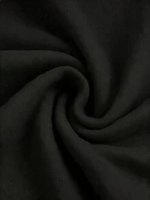 SHEIN LUNE 女士休闲棉质修身中长连衣裙，黑色 - 黑色 - 查看 5