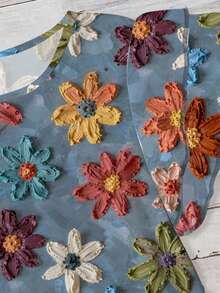 EMERY ROSE Áo sơ mi nữ cỡ lớn in họa tiết hoa nhiều màu sắc, thích hợp cho kỳ nghỉ. - Nhiều màu - Xem 4